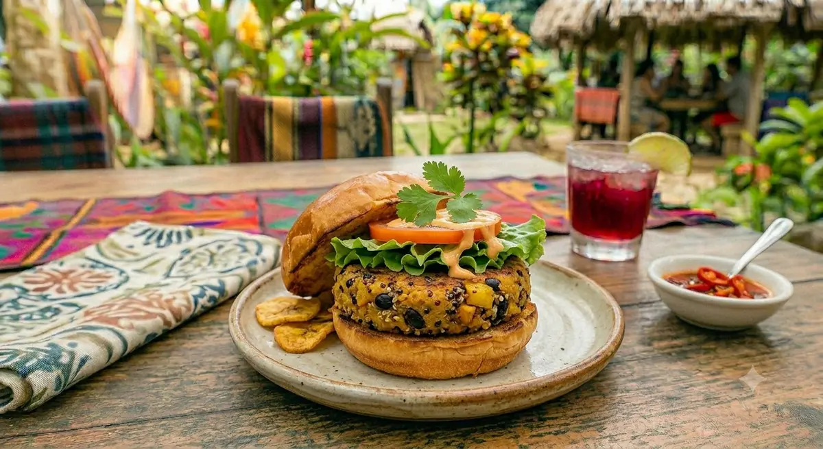 Plantain Veggie Burger